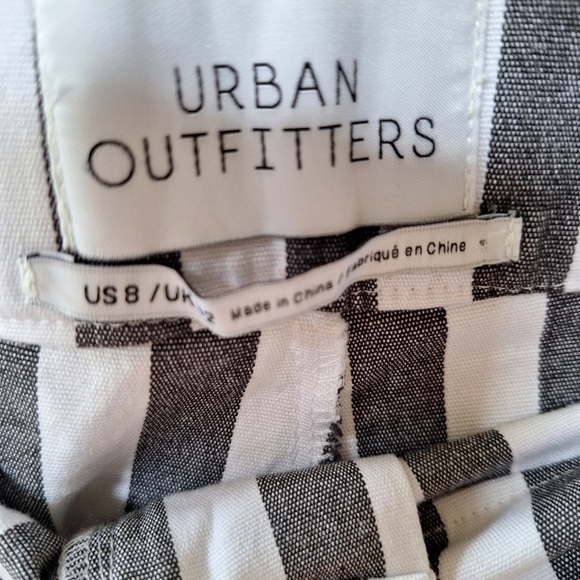 Urban Outfitters Ankle Womens Grey/White Pinstriped Pants. Stretchy. Size 8 - Picture 2 of 7